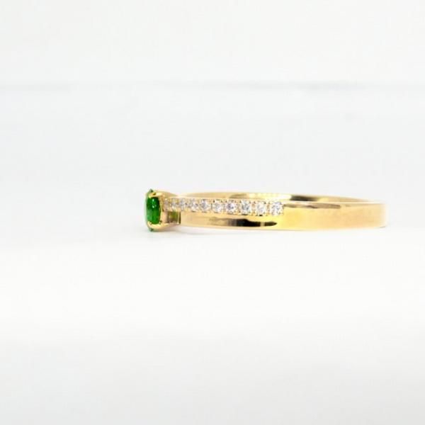デマントイドガーネット ダイヤモンドリング DTG 0.207ct D 0.10