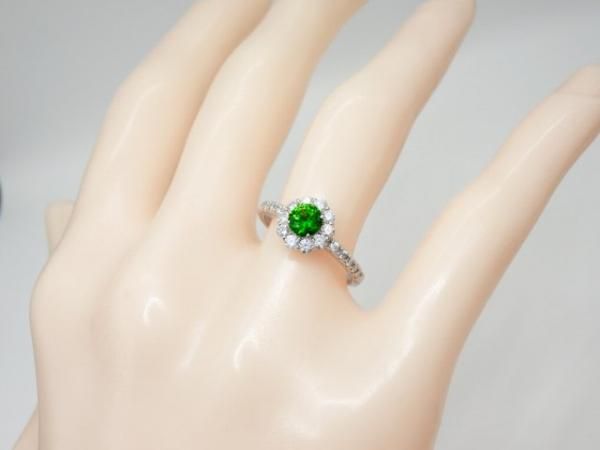 デマントイドガーネット ダイヤモンドリング DTG 0.486ct D 0.37 デマントイドガーネット ダイヤモンドリング DTG 0.486ct D 0.37