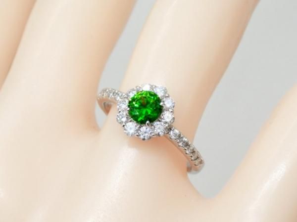 デマントイドガーネット ダイヤモンドリング DTG 0.486ct D 0.37 デマントイドガーネット ダイヤモンドリング DTG 0.486ct D 0.37