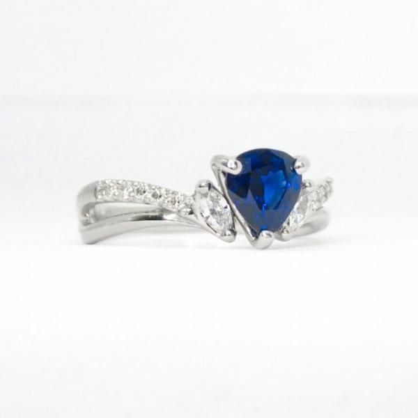 スーパーセール 目玉商品 ロイヤルブルーカラーサファイア ダイヤモンドリング 1.03ct SA アクセサリー