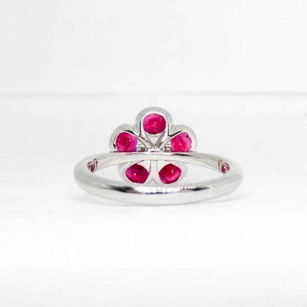 ルビー ダイヤモンド フラワーモチーフリング R 1.61ct D 0.10ct ルビー ダイヤモンド フラワーモチーフリング R 1.61ct D 0.10ct