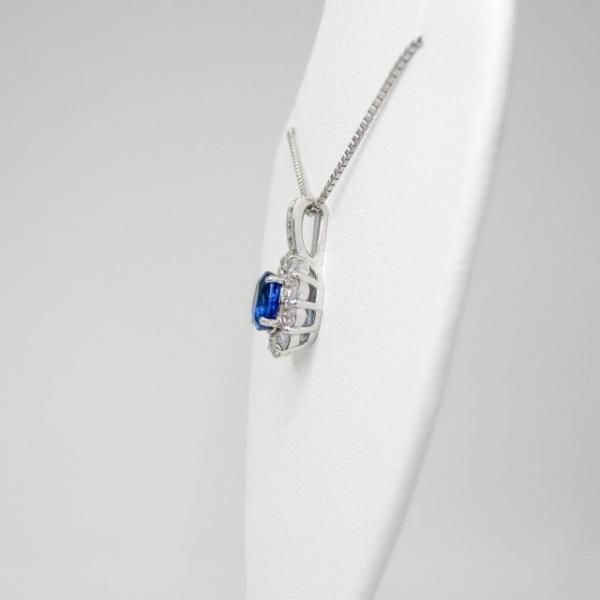 ブルーサファイア ダイヤモンドネックレス SA 1.05ct D 0.61ct