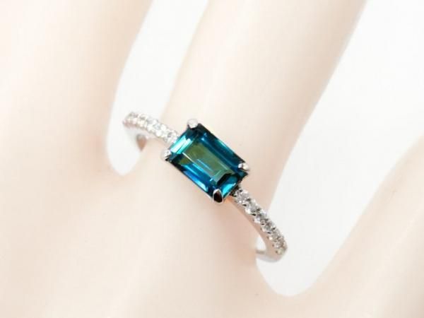 インディゴライトトルマリン ダイヤモンドリング TR 0.836ct D インディゴライトトルマリン ダイヤモンドリング TR 0.836ct D