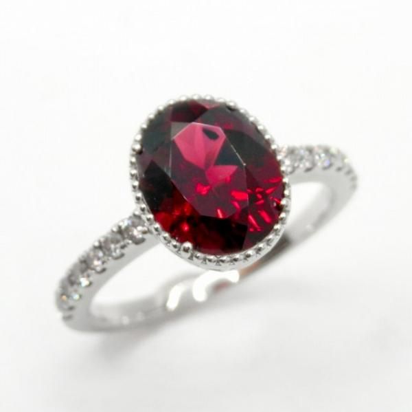 ガーネット ダイヤモンドリング GA 2.24ct D 0.20ct Pt950 日独 ガーネット ダイヤモンドリング GA 2.24ct D 0.20ct Pt950 日独