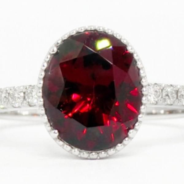ガーネット ダイヤモンドリング GA 2.24ct D 0.20ct Pt950 日独 ガーネット ダイヤモンドリング GA 2.24ct D 0.20ct Pt950 日独