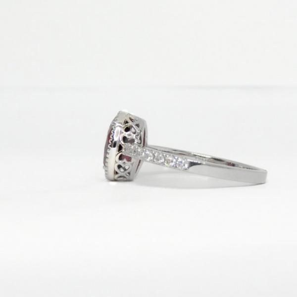 ガーネット ダイヤモンドリング GA 2.24ct D 0.20ct Pt950 日独 ガーネット ダイヤモンドリング GA 2.24ct D 0.20ct Pt950 日独