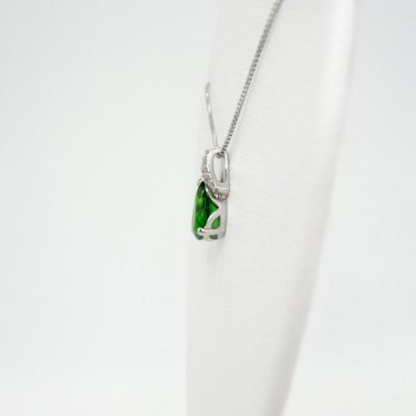 ツァボライト ダイヤモンドネックレス TS 0.84ct D 0.05ct Pt950 ツァボライト ダイヤモンドネックレス TS 0.84ct D 0.05ct Pt950