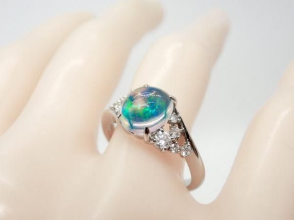 ウォーターオパール ダイヤモンドリング OP 1.25ct D 0.27ct ウォーターオパール ダイヤモンドリング OP 1.25ct D 0.27ct