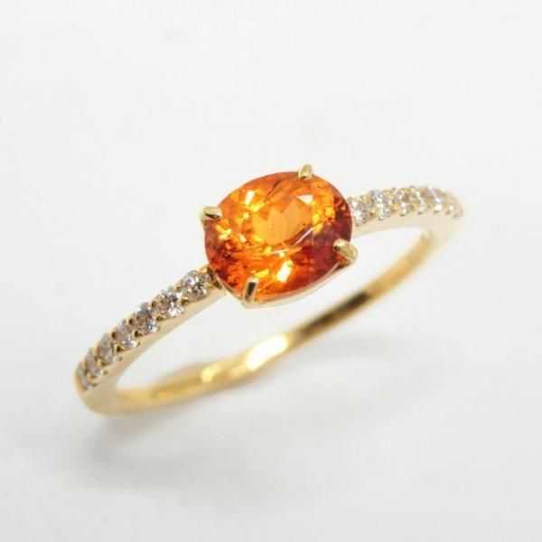 スペサルティンガーネット ダイヤモンド リング GA 0.85ct D スペサルティンガーネット ダイヤモンド リング GA 0.85ct D