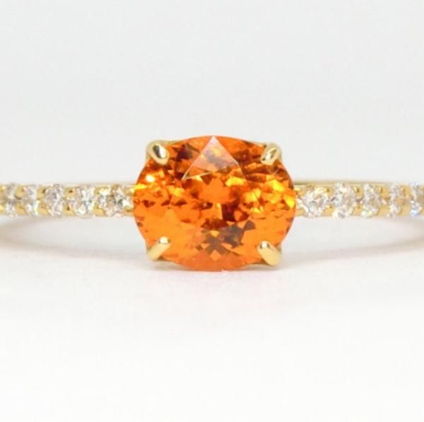 スペサルティンガーネット ダイヤモンド リング GA 0.85ct D スペサルティンガーネット ダイヤモンド リング GA 0.85ct D