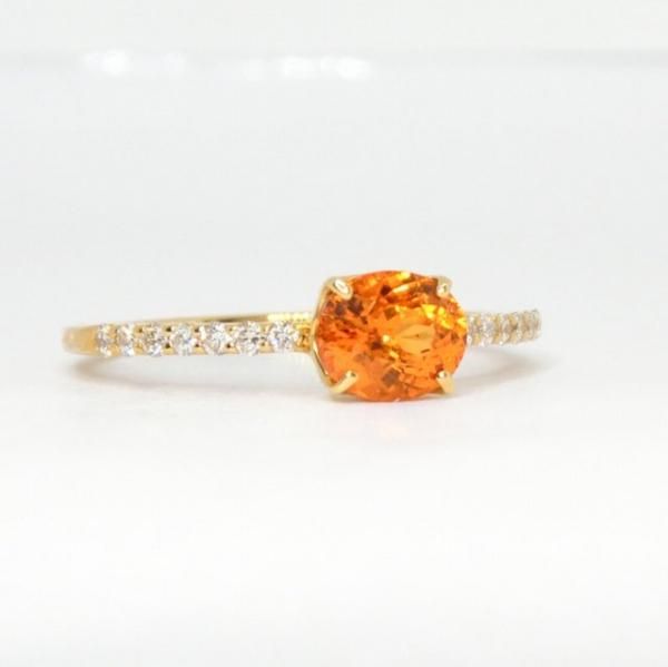 スペサルティンガーネット ダイヤモンド リング GA 0.85ct D スペサルティンガーネット ダイヤモンド リング GA 0.85ct D