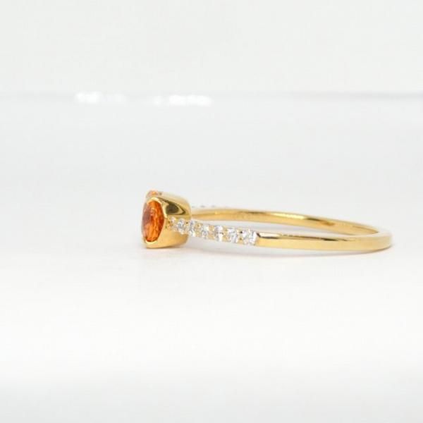 スペサルティンガーネット ダイヤモンド リング GA 0.85ct D スペサルティンガーネット ダイヤモンド リング GA 0.85ct D