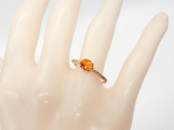 スペサルティンガーネット ダイヤモンド リング GA 0.85ct D スペサルティンガーネット ダイヤモンド リング GA 0.85ct D