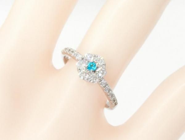パライバトルマリン ダイヤモンドリング PA 0.04ct D 0.39ct