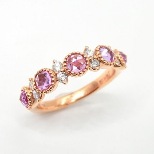 ֥٥ͥǰץåȥԥ󥯥ե ɥϡե˥ƥ PS 1.14ct D 0.27ct  K18PG BOUTIQUE LINE