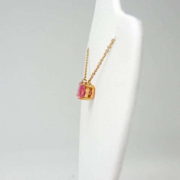 バフトップ ピンクトルマリンネックレス TR 1.22ct 45cm K18YG バフトップ ピンクトルマリンネックレス TR 1.22ct 45cm K18YG