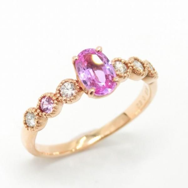 ピンクサファイア ダイヤモンドリング PS 0.62ct D 0.14ct K18PG ピンクサファイア ダイヤモンドリング PS 0.62ct D 0.14ct K18PG