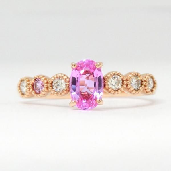 ピンクサファイア ダイヤモンドリング PS 0.62ct D 0.14ct K18PG ピンクサファイア ダイヤモンドリング PS 0.62ct D 0.14ct K18PG