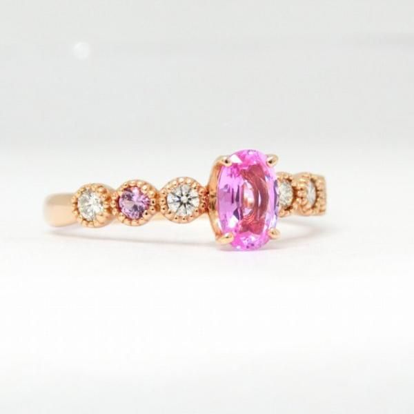 ピンクサファイア ダイヤモンドリング PS 0.62ct D 0.14ct K18PG ピンクサファイア ダイヤモンドリング PS 0.62ct D 0.14ct K18PG