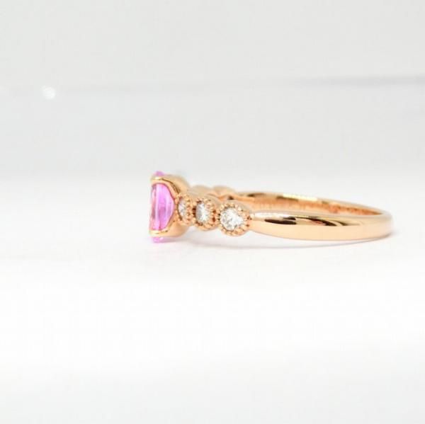 ピンクサファイア ダイヤモンドリング PS 0.62ct D 0.14ct K18PG ピンクサファイア ダイヤモンドリング PS 0.62ct D 0.14ct K18PG