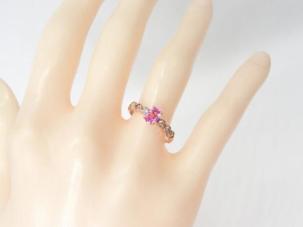 ピンクサファイア ダイヤモンドリング PS 0.62ct D 0.14ct K18PG ピンクサファイア ダイヤモンドリング PS 0.62ct D 0.14ct K18PG