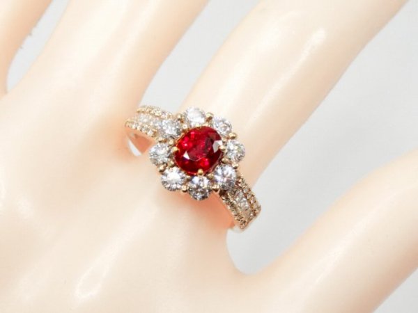 クリムゾンレッドカラールビー ダイヤモンドリング R 1.01ct D 0.96ct K18YG GIA鑑別書付 BOUTIQUE LINE