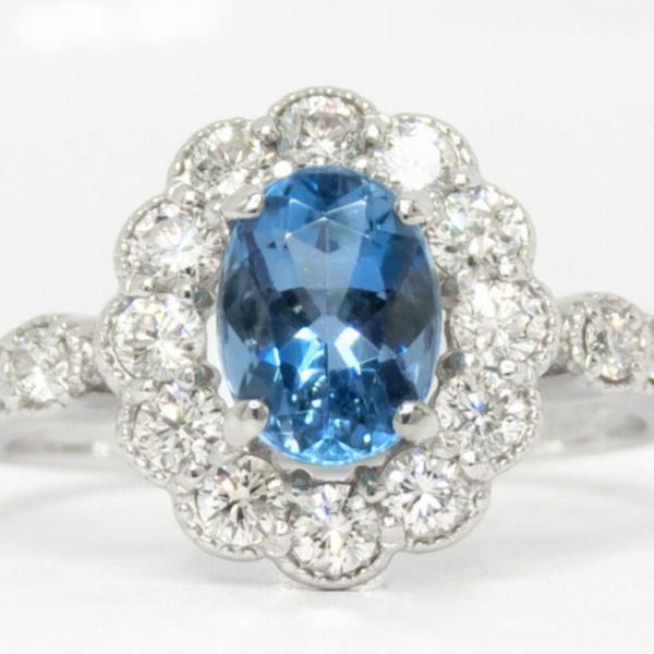 サンタマリアアクアマリン ダイヤモンドリング AQ 0.728ct D サンタマリアアクアマリン ダイヤモンドリング AQ 0.728ct D