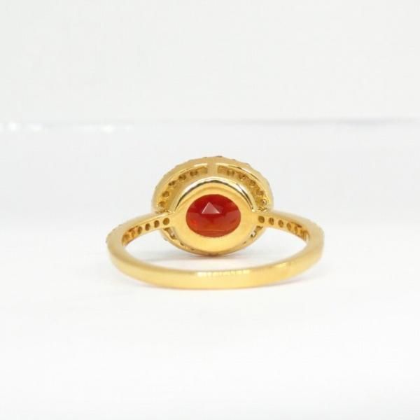 ガーネット ダイヤモンドリング GA 2.69ct D 0.26ct K18YG 日独 ガーネット ダイヤモンドリング GA 2.69ct D 0.26ct K18YG 日独