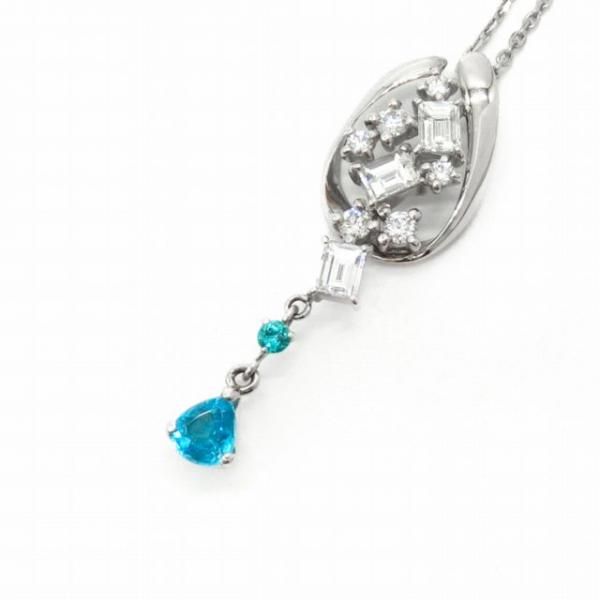 ֥饸뻺ѥ饤Хȥޥ Хåȥåȥɥͥå쥹 PA 0.22ct 0.031ct D 0.46ct 45cm Pt950 CGL̽