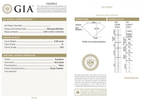 Dカラー マーキスダイヤモンドネックレス D 0.30ct D-VS2 D 0.60ct