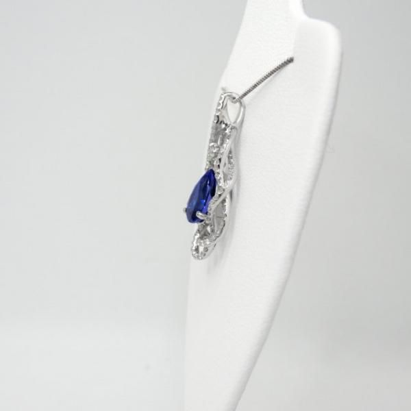 ネックレス タンザナイト ダイヤモンド Pt900 中古 プレラブド