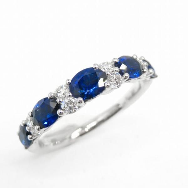 サファイア ダイヤモンドリング SA 1.34ct D 0.23ct K18WG