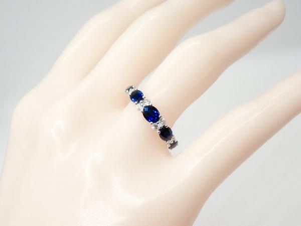 サファイアリング サファイア ダイヤモンドリング SA 1.34ct D 0.23ct K18WG