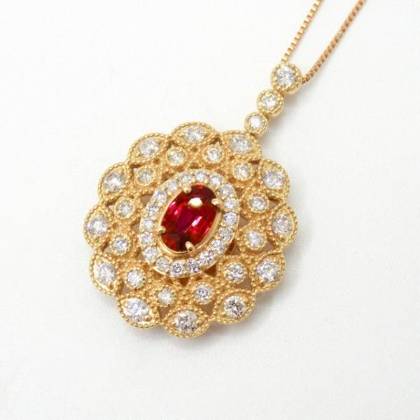 Ǯԥ֥åɥ顼ӡ ɥͥå쥹 R 0.46ct D 0.62ct 45cm K18YG AIGS̽