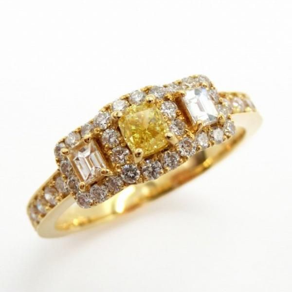 ファンシーインテンスイエローダイヤモンドリング D 0.233ct FIY-VVS2