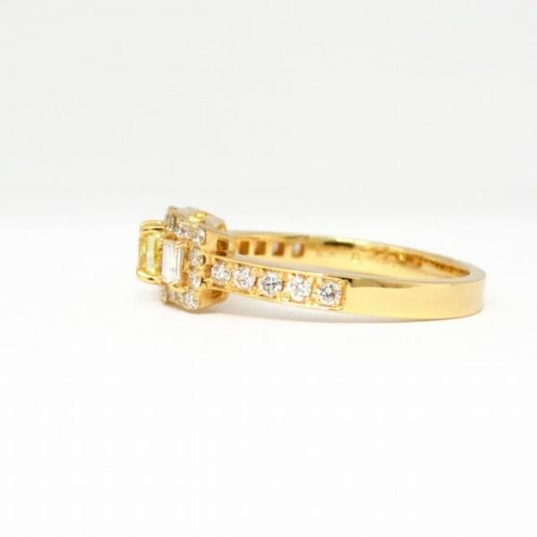 ファンシーインテンスイエローダイヤモンドリング D 0.233ct FIY-VVS2