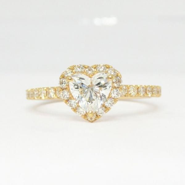 ハートシェイプダイヤモンドリング D 0.484ct G-SI1 D 0.36ct ハートシェイプダイヤモンドリング D 0.484ct G-SI1 D 0.36ct