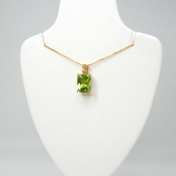 2024春大特価セール！ PE ダイヤモンドネックレス ペリドット 1.58ct 45cm 0.01ct D ペリドット