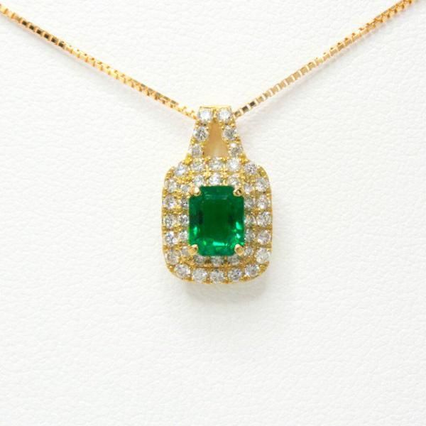 コロンビア産エメラルド ダイヤモンドネックレス EM 0.65ct F-1 コロンビア産エメラルド ダイヤモンドネックレス EM 0.65ct F-1