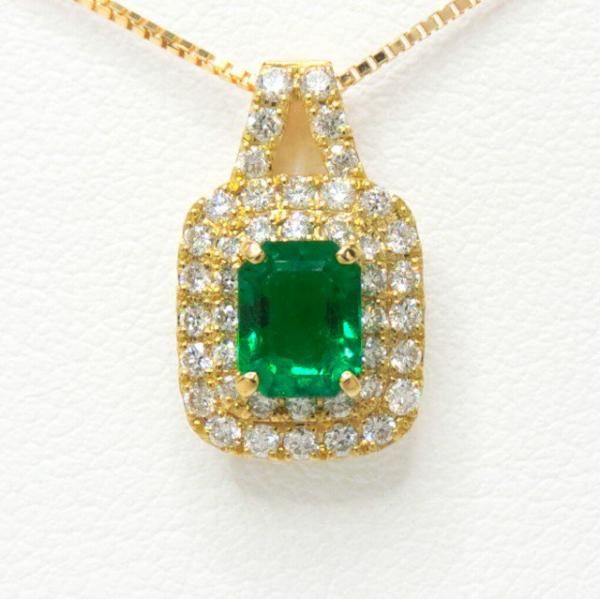 コロンビア産エメラルド ダイヤモンドネックレス EM 0.65ct F-1 コロンビア産エメラルド ダイヤモンドネックレス EM 0.65ct F-1