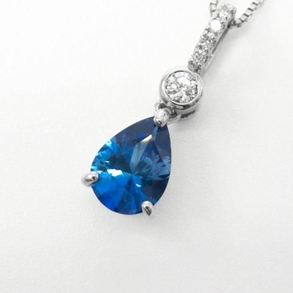 非加熱ブルーサファイア ダイヤモンドネックレス SA 0.68ct D 非加熱ブルーサファイア ダイヤモンドネックレス SA 0.68ct D