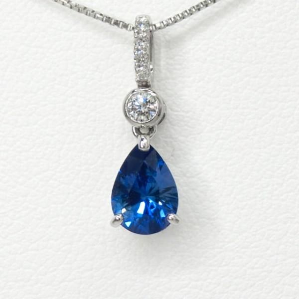 非加熱ブルーサファイア ダイヤモンドネックレス SA 0.68ct D 非加熱ブルーサファイア ダイヤモンドネックレス SA 0.68ct D