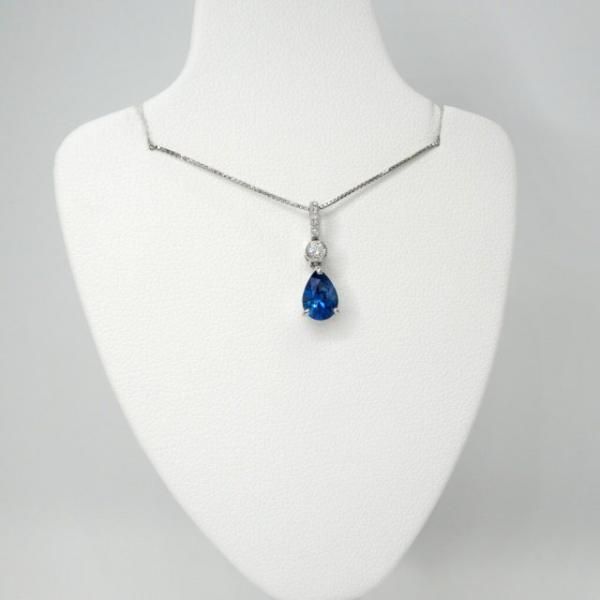 非加熱ブルーサファイア ダイヤモンドネックレス SA 0.68ct D 非加熱ブルーサファイア ダイヤモンドネックレス SA 0.68ct D