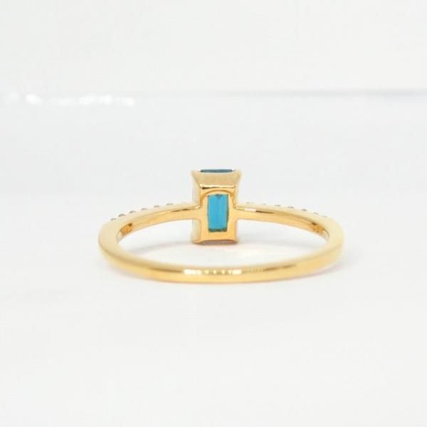 エメラルドカットブルージルコン ダイヤモンドリング ZI 1.216ct エメラルドカットブルージルコン ダイヤモンドリング ZI 1.216ct