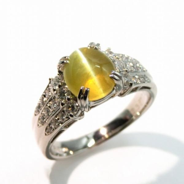 クリソベリルキャッツアイ ダイヤモンドリング CE 2.357ct D クリソベリルキャッツアイ ダイヤモンドリング CE 2.357ct D
