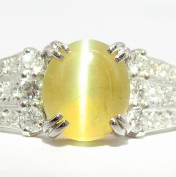 クリソベリルキャッツアイ ダイヤモンドリング CE 2.357ct D クリソベリルキャッツアイ ダイヤモンドリング CE 2.357ct D
