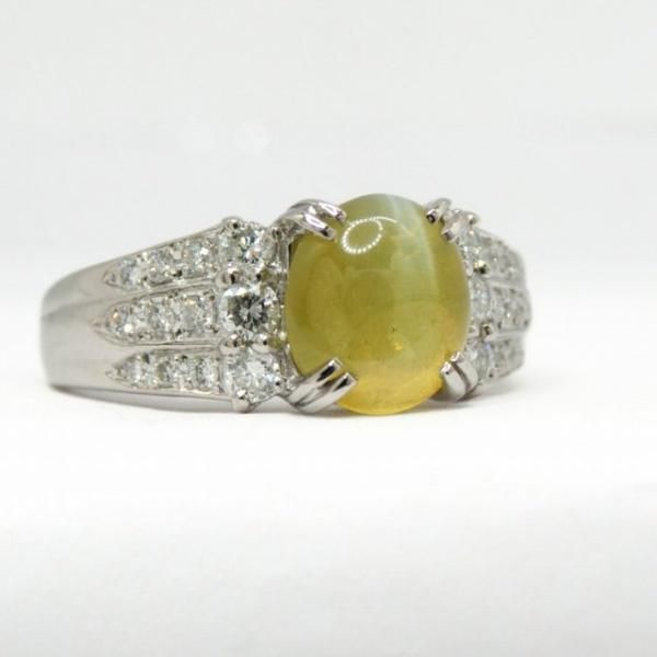 クリソベリルキャッツアイ ダイヤモンドリング CE 2.357ct D クリソベリルキャッツアイ ダイヤモンドリング CE 2.357ct D