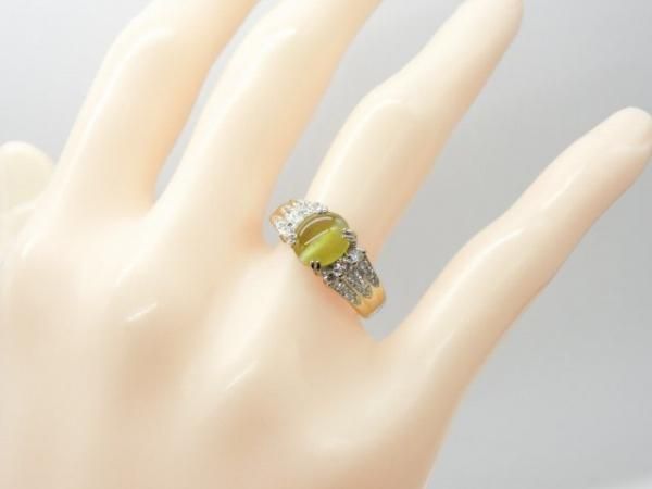 クリソベリルキャッツアイ ダイヤモンドリング CE 2.357ct D クリソベリルキャッツアイ ダイヤモンドリング CE 2.357ct D