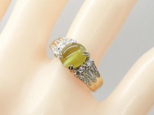 クリソベリルキャッツアイ ダイヤモンドリング CE 2.357ct D クリソベリルキャッツアイ ダイヤモンドリング CE 2.357ct D