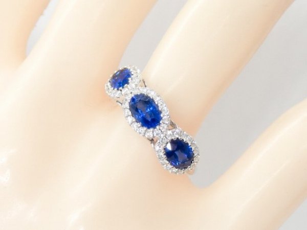 サファイア ダイヤモンドリング SA 1.86ct D 0.31ct K18WG BOUTIQUE LINE